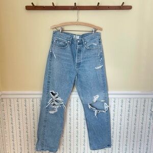 Agolde ripped straight leg Denim Jeans